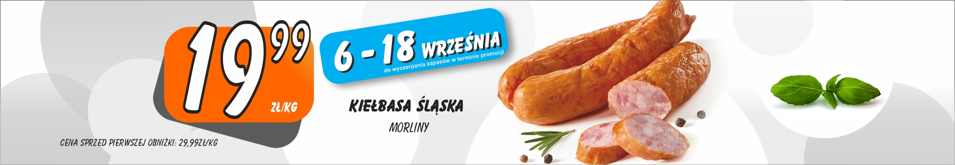 Sklepy Społem - KIEŁBASA ŚLĄSKA MORLINY 1KG