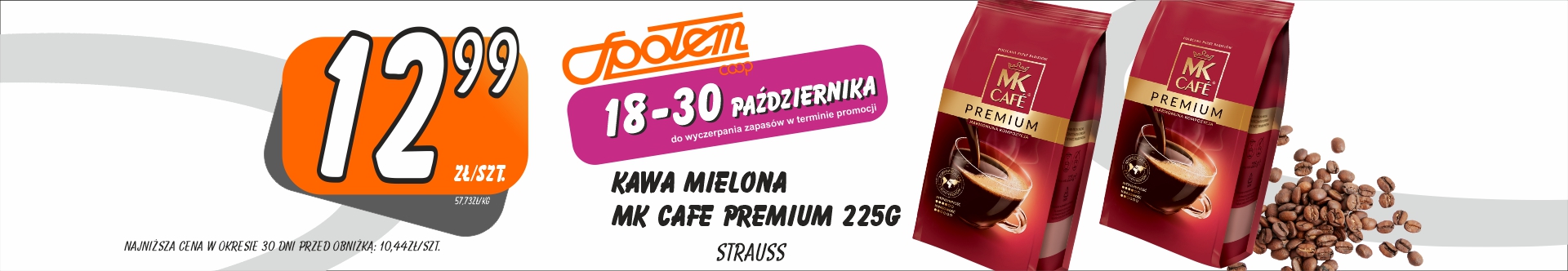 Sklepy Społem - KAWA MIELONA MK CAFE PREMIUM 225G