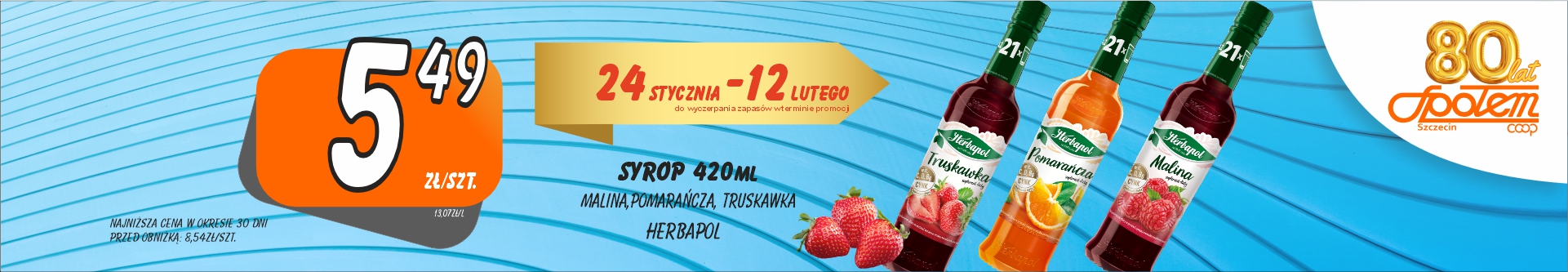 Sklepy Społem - SYROP 420ML RÓŻNE SMAKI HERBAPOL